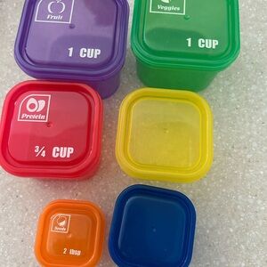 Colorful Portion Control Containers Set